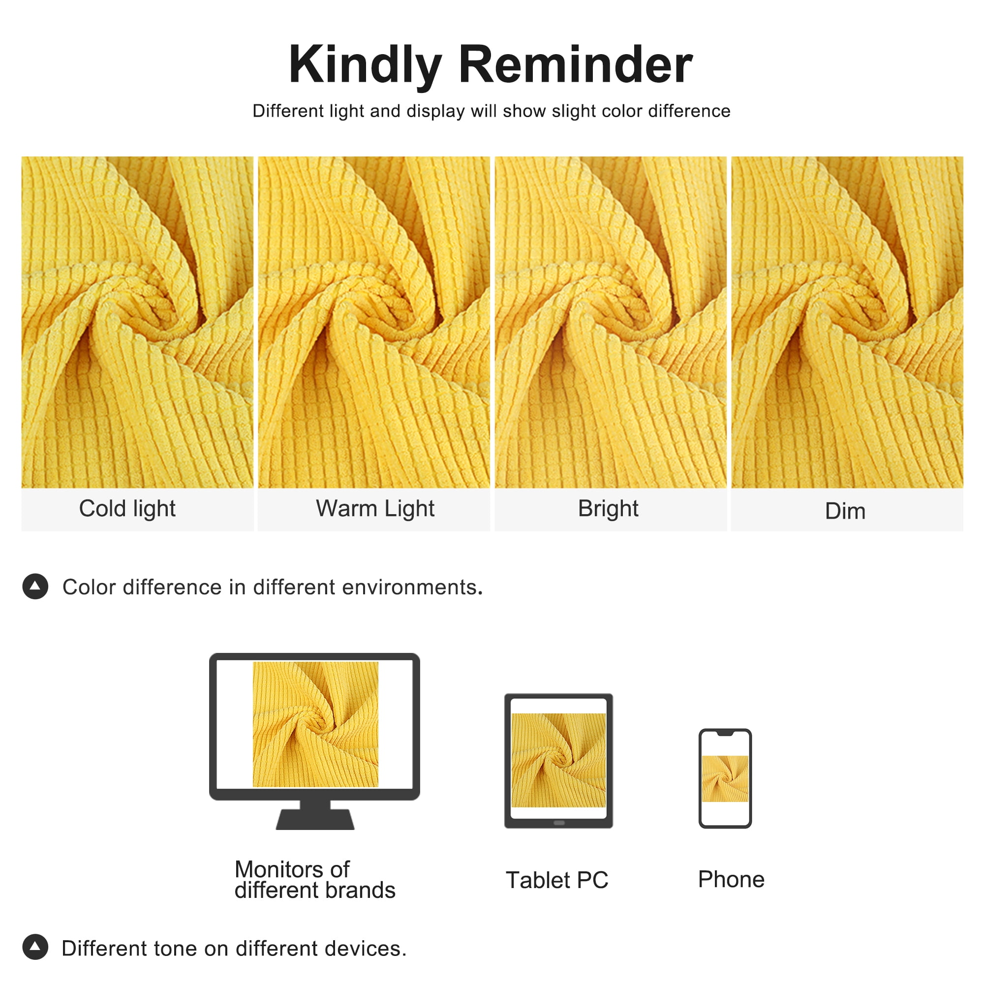 Unique Bargains Corduroy Texture Decorative Throw Pillow Cover Yellow 18" x 18"