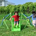 thumbnail image 4 of Kids Climbing Dome with Wave Slide, Indoor Outdoor Geodesic Climber, Toddlers Climber Paly Center with Metal Frame for Backyard, 4 of 9