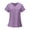 Purple, variant on Leidass Unisex Scrub Top Nursing Uniform Soft Stretch V-Neck Top, Comfort Workwear Scrubs Top with 3 Pockets Army Green L