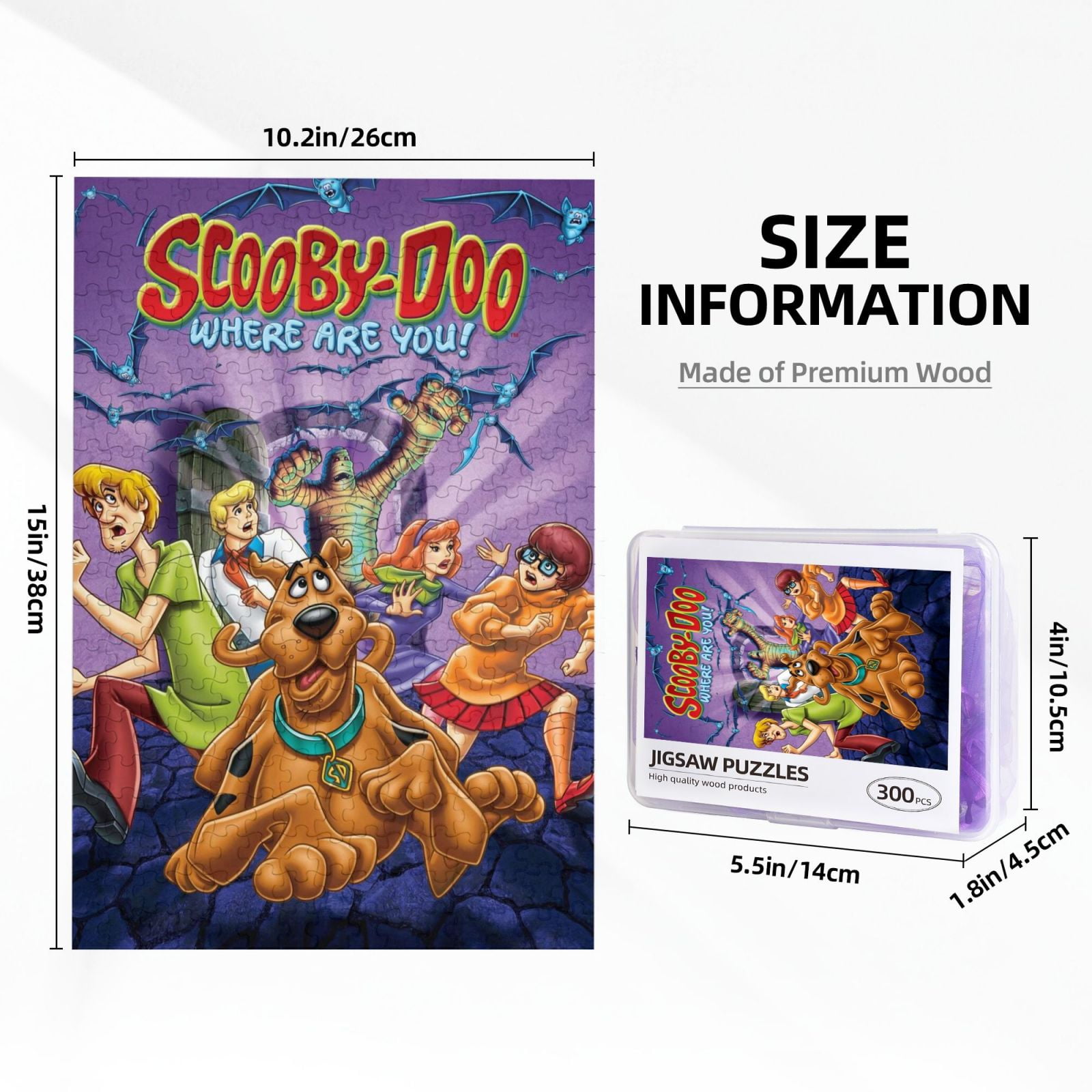 1000 pieces scooby doo jigsaw puzzles cartoon anime picture puzzle birthday  present game for teen and adults - walmart.com
