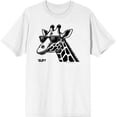 thumbnail image 3 of Sup? Giraffe with Sunglasses Adult White Crew Neck Short Sleeve Tee-XXL, 3 of 4