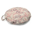 thumbnail image 1 of Floral Round Floor Cushion with Handle, Romantic Rose Branches Feminine with Feathers and Splashes Girly Spring, Pillow for Living Room & Dorms, 18" Round, Eggshell Plum and Blush, by Ambesonne, 1 of 4