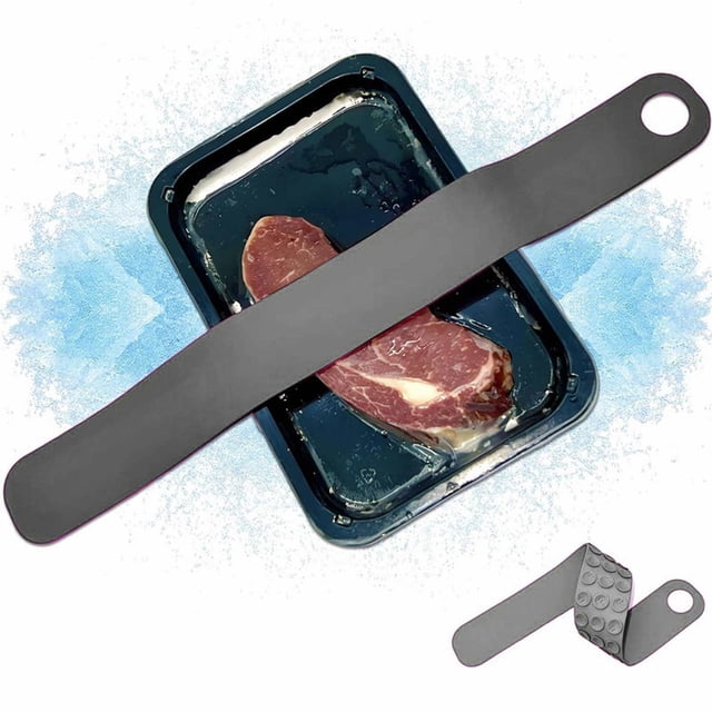 Gray Silicone Defrosting Band, Quick Defrost Fastener Belt – 1 Pieces Fast Camping Tray Base | Long Lasting Kitchen Tool for Vegetable Meat Non Stick Strap