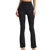 SWSMCLT Women's Flares Yoga Pants Workout Bell Soft Elastic Waist Casual Pants Sweatpants High Waisted Boot Cut Black Medium