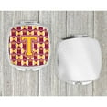 thumbnail image 4 of Letter T Football Maroon and Gold Compact Mirror, 4 of 4