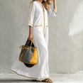 thumbnail image 6 of Ovbmpzd Vaction Womens Summer Dresses White Plus Size Maxi Shift Dress 3/4 Sleeve Casual Loose Dresses,M, 6 of 6