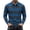 Navy, variant on Men's Striped Shirts Casual Stylish Collared Tops Loose Long Sleeve Button Tshirt with Pocket Fall Clothes(Wine,Small)