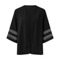 thumbnail image 3 of Yuhangmm Summer Cardigans for Women Casual Women's Cardigan with V-Neck Open Front Lightweight Solid Color Outdoor Wear for Everyday Travel Slim Fit Spring Summer Autumn Black XL, 3 of 4