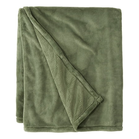 L.L.Bean Wicked Plush Throw Large Deep Olive (1000153072)