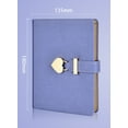 thumbnail image 2 of Boriyuan Lock Diary with Keys, B6 Diary with Lock, Heart Shaped Locked Journal for Women, 5.3 x 7 inch, Purple, 2 of 6