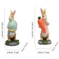 thumbnail image 3 of Easter Resin Rabbit under $5! Yrmaups Easter Bunny Figurine, Resin Rabbit Statue, Colorful Bunny Decor, Spring Tabletop Decoration, Home Decor Statue, Carrot Ornament, Holiday Figurine, Easter Decor, 3 of 8