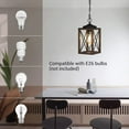 thumbnail image 5 of EDISHINE Pendant Lighting for Kitchen Island, Adjustable Height, Rustic Hanging Light Fixtures for Hallway, Metal Hanging Dining Room Lamp, Brown, 5 of 9