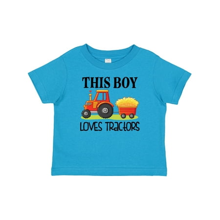 

Inktastic Farming Cute Boy Loves Tractors Gift Baby Boy T-Shirt