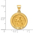thumbnail image 2 of FJC Finejewelers 14 kt Yellow Gold Polished and Satin St Matthew Medal Hollow Charm 22 x 19 mm, 2 of 6