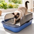 thumbnail image 2 of Semi-Enclosed High-Walled Cat Litter Box with Scoop (Anti-Scatter Design), 2 of 7