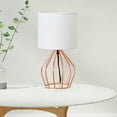 thumbnail image 4 of RoseGold Table Lamp - Contemporary Table Lamp Linen cloth lampshade with cut-out base, small bedside lamp Suitable for bedrooms, living rooms, 4 of 5