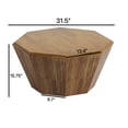 thumbnail image 5 of DECMAY 31.5 "Octagonal Natural  Rubber wood  Coffee Table, Coffee Table, Living Room Bedroom, 5 of 9