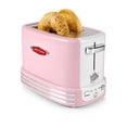 thumbnail image 1 of Nostalgia Retro Wide 2-Slice Toaster, Vintage Design With Crumb Tray, Cord Storage & 5 Toasting Levels, Pink, 1 of 5