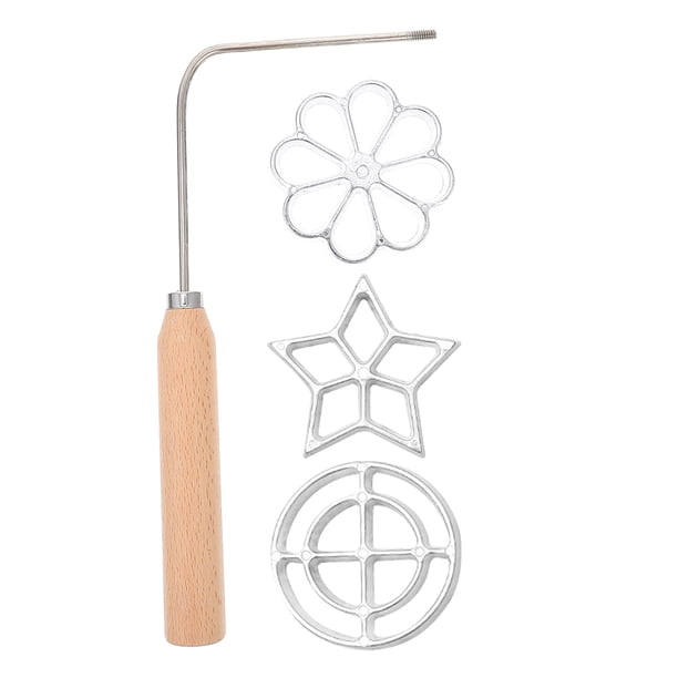 EeaseMX juego de moldes de aluminio para gofres con asa, moldes para timbal, moldes para bocadillos fritos, moldes para bocadillos DIY