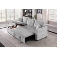 thumbnail image 5 of Joseph Sleeper Sofa Bed With Reversible Storage Chaise Light Gray, 5 of 6