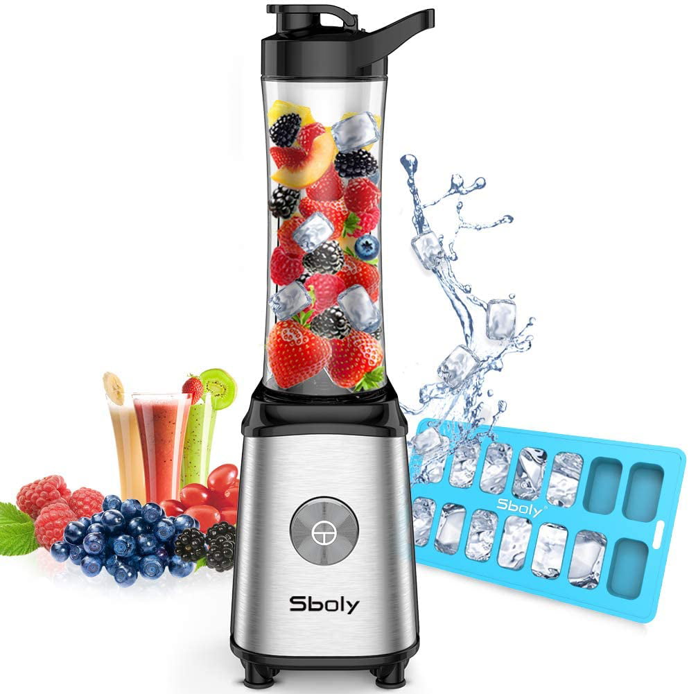 with Silicone Ice Cube Tray/Bottle Brush Personal Blender Dengxiong SYBL-002 300W Sboly Smoothie Blender Single Serve Small Blender for Juice Shakes and Smoothie with 20 oz Tritan BPA-Free Travel Bottle 