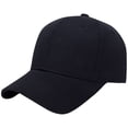 thumbnail image 2 of Cuoff hats Hat Cotton Light Board Solid Color Baseball Cap Men Cap Outdoor Hat Black One size 80% Polyester,20% Spandex, 2 of 8