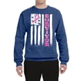thumbnail image 2 of Survivor Awareness Flag Awareness Unisex Crewneck Graphic Sweatshirt, Vintage Heather Blue, Large, 2 of 3