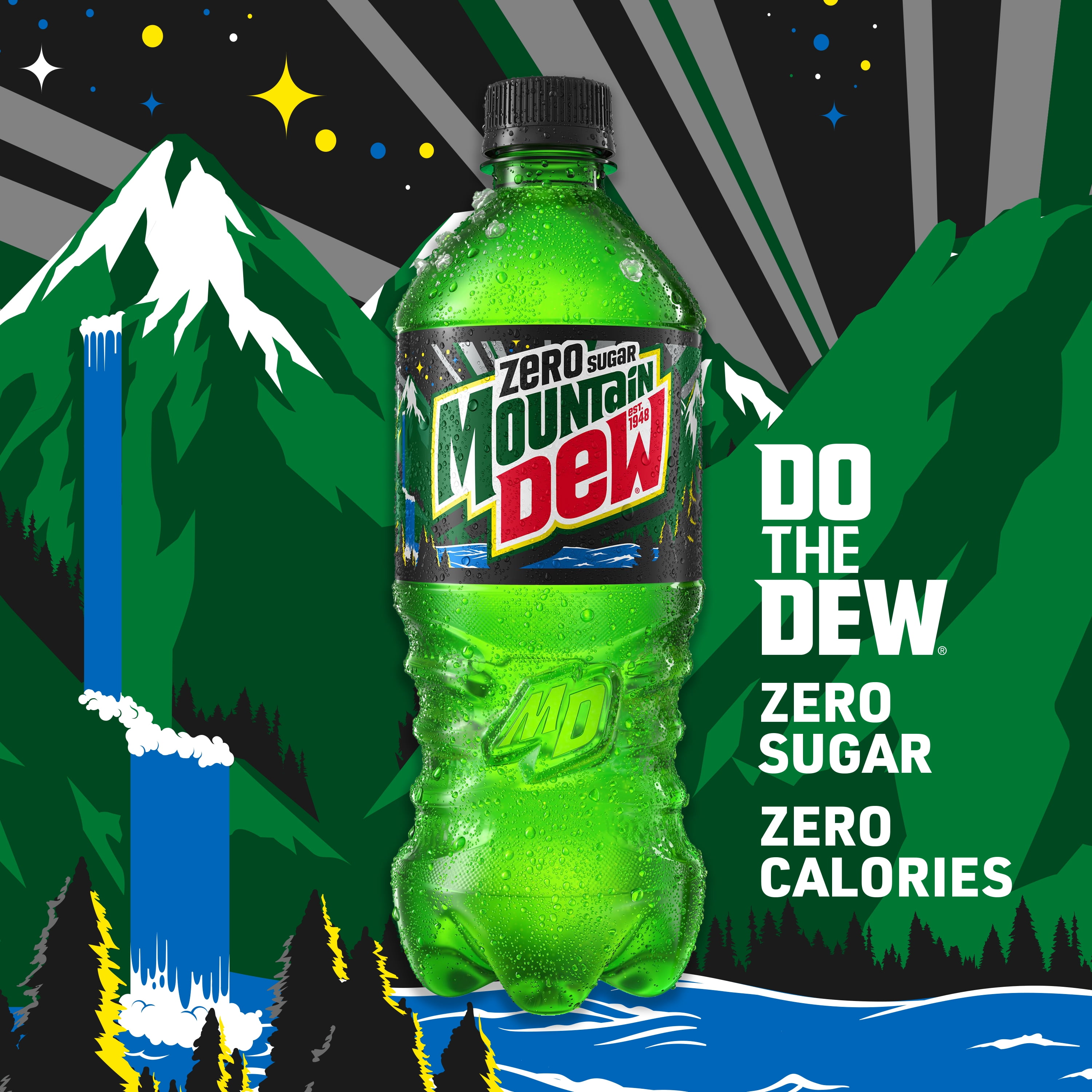 (4 pack) Mountain Dew Zero Sugar Citrus Soda Pop, 16 fl oz, 6 Pack Bottles