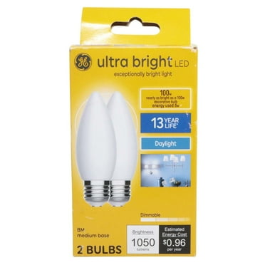 GE 2pk 100W Ultra Bright LED Decorative Light Bulbs Daylight