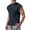 Navy_001, variant on Muscle Sleeveless Shirts for Men Casual Cotton Workout Tank Tops Cut Off Shirts Gym Running Loose Fit Streetwear Top Army Green S