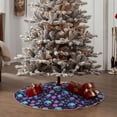 thumbnail image 4 of Bingfone Christmas Tree Skirt Mat Christmas Decoration Interior 48" -purple Skull flower, 4 of 6