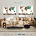 thumbnail image 3 of Elephant Stock Color Splash World Map Wall Art - Horizontal Multi Panel Canvas - Living Room Wall Decor - Map Multi Panel - White And Brown Decor - 50" x 32", 3 of 4