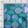 thumbnail image 2 of oneOone Polyester Spandex Teal Blue Fabric Geometric Sewing Material Print Fabric By The Yard 56 Inch Wide, 2 of 4