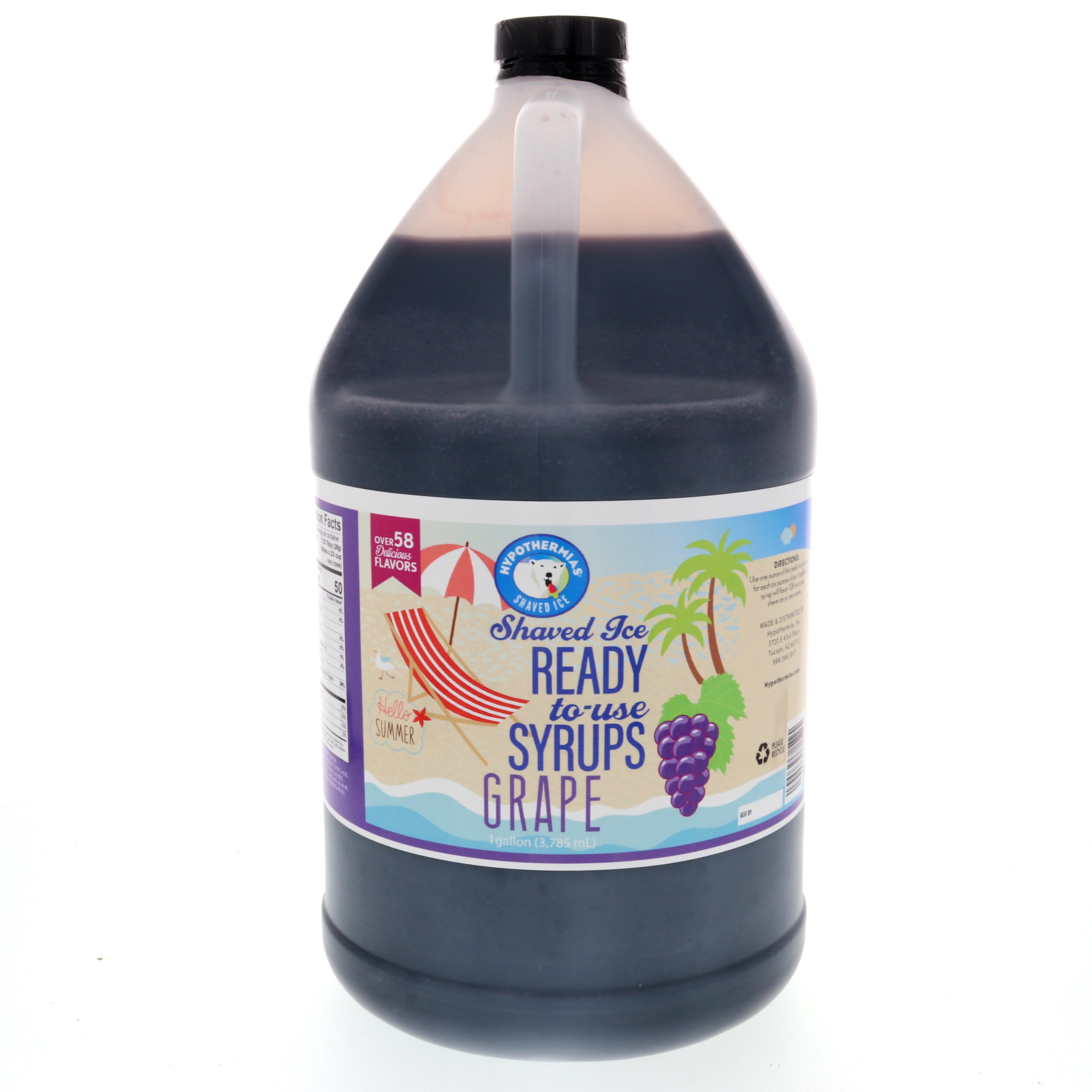 Grape Ready to Use Hawaiian Shaved Ice or Snow Cone Syrup Gallon (128 Fl. Oz)