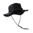 thumbnail image 1 of Sombreros para mujer, temperamento, versátiles, cálidos, de color sólido, con cordón ajustable, de pescador., 1 of 2