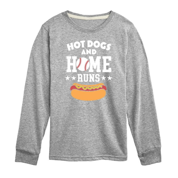 Instant Message - Hot Dogs And Home Runs - Kids Long Sleeve Tee