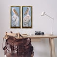 thumbnail image 2 of Stupell Industries Classic Pelicans Gazing Animals & Insects Painting Gold Floater Framed Canvas Art Print Wall Art, 11 x 25, Set of 2, 2 of 9