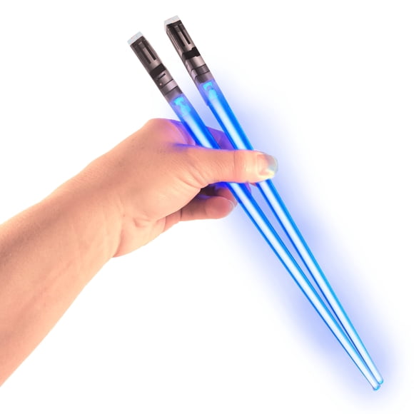 Palillos, espadas láser, luz LED, Star Wars, azul