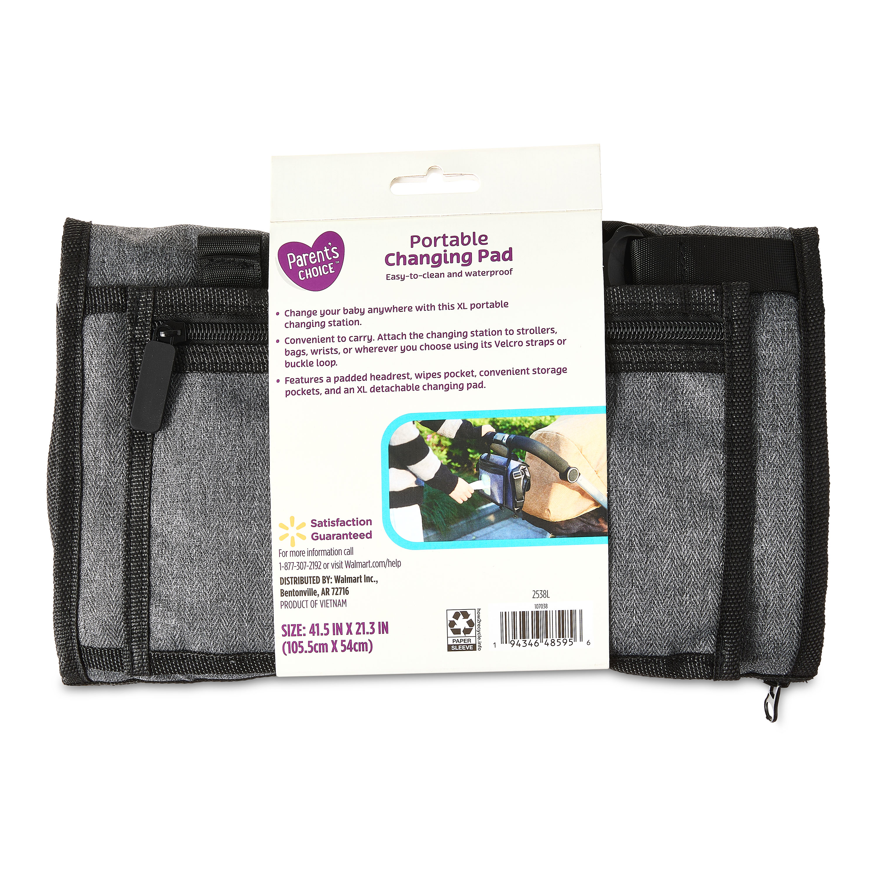 Parent's Choice Portable Changing Pad - Gray photo 3