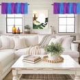 thumbnail image 4 of Color Striped Gradient Valance Curtain for Windows Modern Pink Purple Blue Minimalist Art Rod Pocket Curtain Valances Short Window Treatments Panels for Kitchen Bathroom Laundry Basement 54 x 18 Inch, 4 of 9