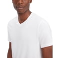 thumbnail image 3 of Camiseta Tommy Hilfiger de algodón con cuello en V para hombre, paquete de 3 unidades, color blanco, 3 of 7