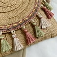 thumbnail image 3 of Bolso cruzado de mujer con borlas, bolso tejido de paja informal de verano para ir de compras (caqui) Sywqhk Para Estrenar, 3 of 8