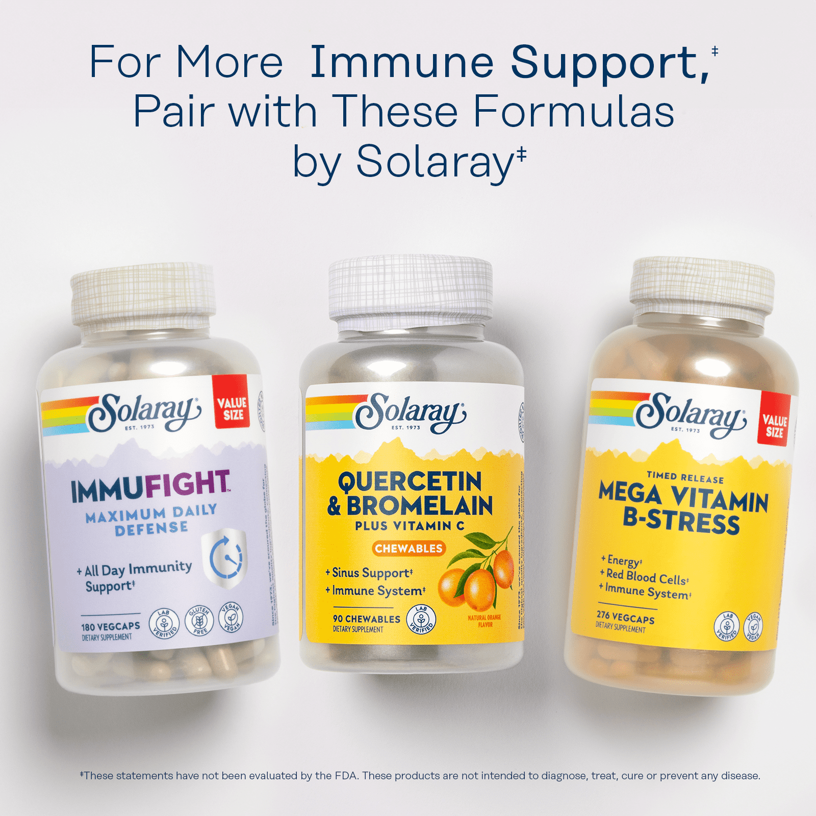 Solaray QBC Plex Chewables | Quercetin & Bromelain Plus Vitamin C | Immune & Respiratory Health Support | 90ct, 30 Serv.