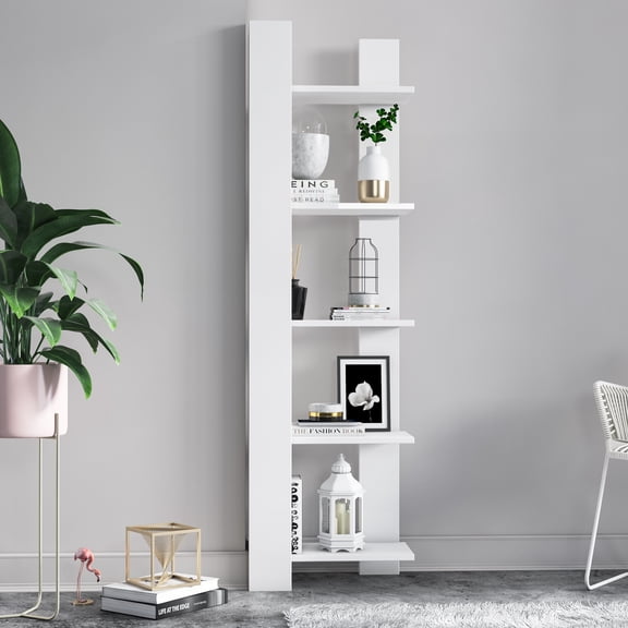 Reeta 63 Inches 5 Tier Shelf | Side Bookshelf | Minimal Furniture