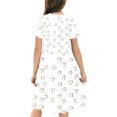 thumbnail image 4 of MKOSPLRT Sunderss for Girl 4-14 Years Short Sleeve Swing A Line Dress Crew Neck Funny Love Print Twirly Skater Dress Summer Beach Dresses, 4 of 7