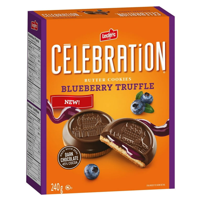 Leclerc Celebration Blueberry Truffle Cookies, 240g/8.5 oz