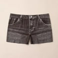 thumbnail image 4 of Brown Womens Pants Faux Jeans Shorts for Women Summer Mid Stretchy Denim Shorts Butt Lifting Slimming Ripped Shorts for Women Sweatpants Womens Fashion, 4 of 6