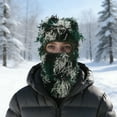 thumbnail image 4 of Unique Bargains 1 Pc Warm Face Mask Knitting Balaclava for Cycling Camouflage Green, 4 of 6