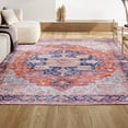 thumbnail image 7 of JONATHAN Y WASHABLE 4 x 6 Area Rug, Maris Ornate Medallion - Terracotta/Navy, WSH109A-4, 7 of 7