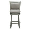 thumbnail image 7 of Weston Home Shapel Upholstered Back Swivel Stool, 24" Counter Height, Antique Grey Finish, Grey Linen, 7 of 7